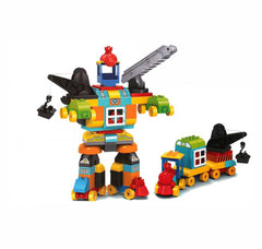 Train Blocks + Man to 132 Pieces